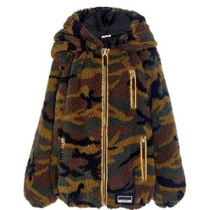 Camouflage teddy hoodie